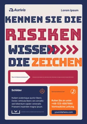 Navy Bold Substanzbewusstseinsleitfaden Präsentation