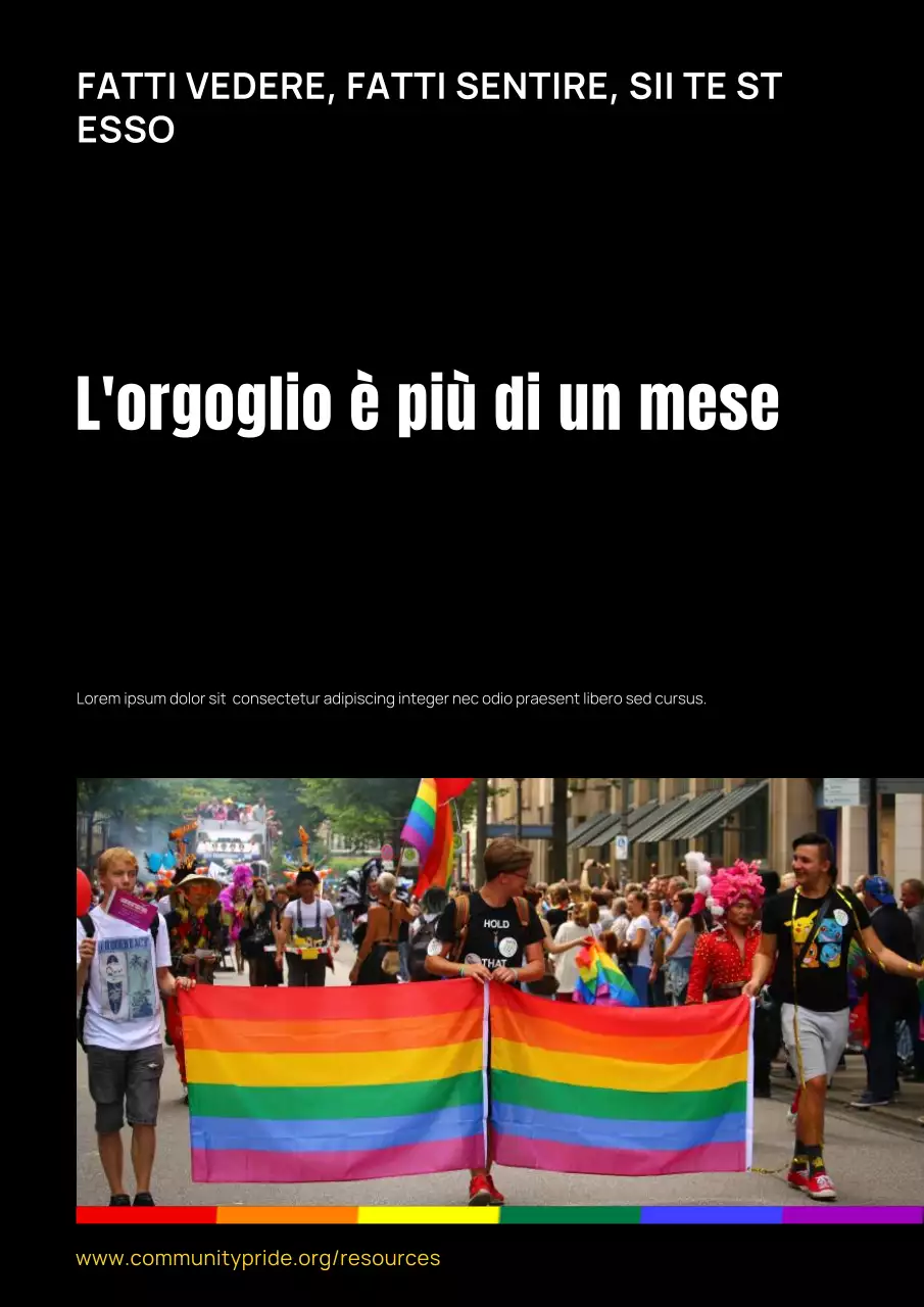 Poster dell'orgoglio geometrico arcobaleno