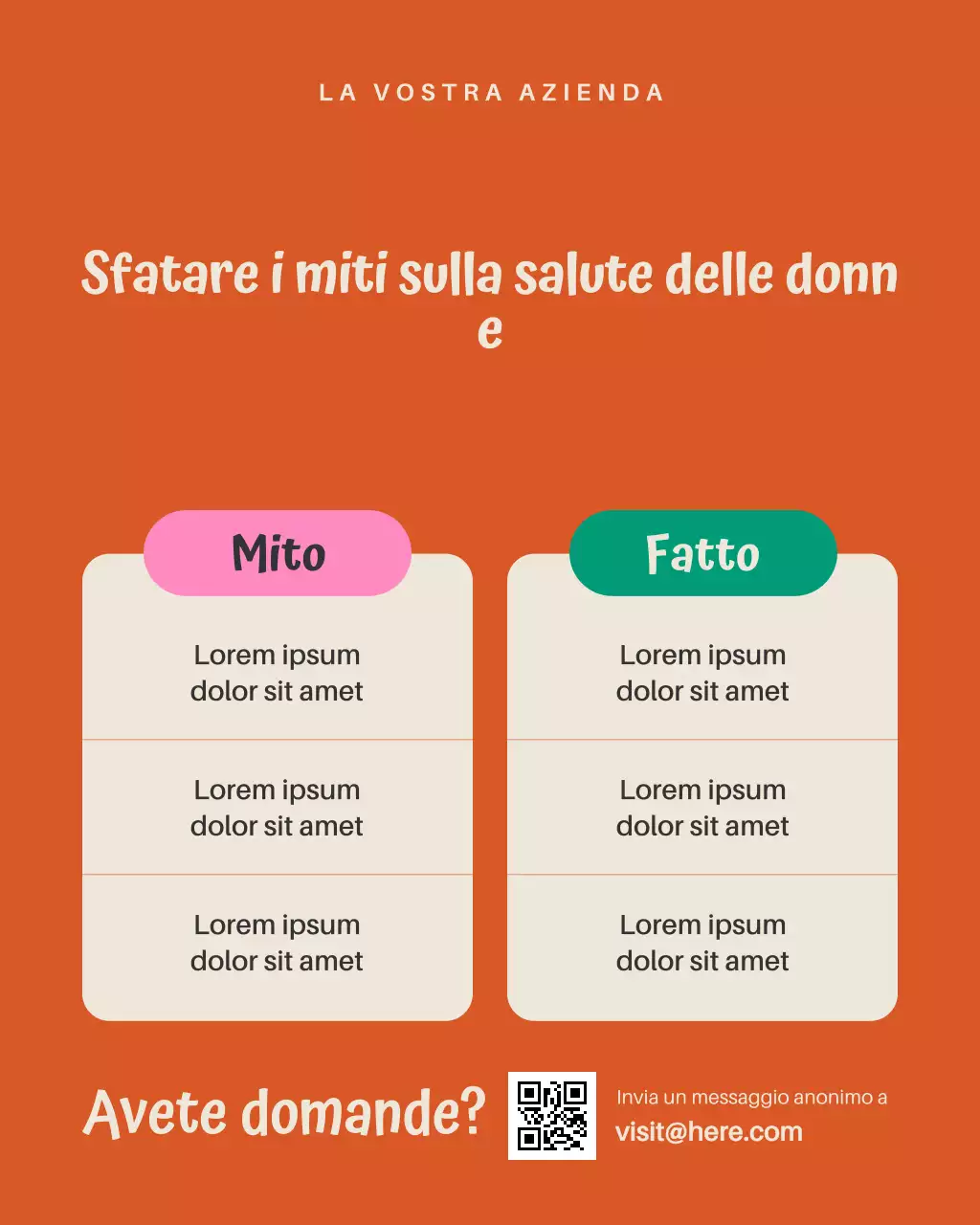 Post Instagram della guida alla salute Orange Bold
