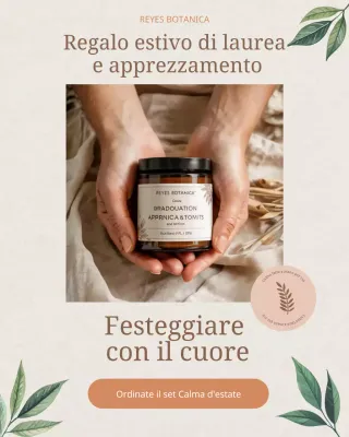 Promozione estiva di cosmetici con regalo botanico beige