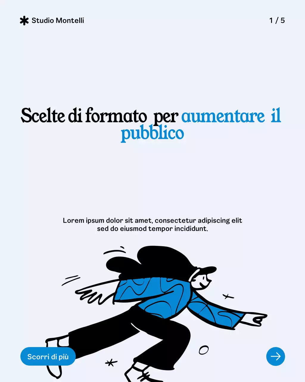 Guida al pubblico moderno blu - Post di Instagram