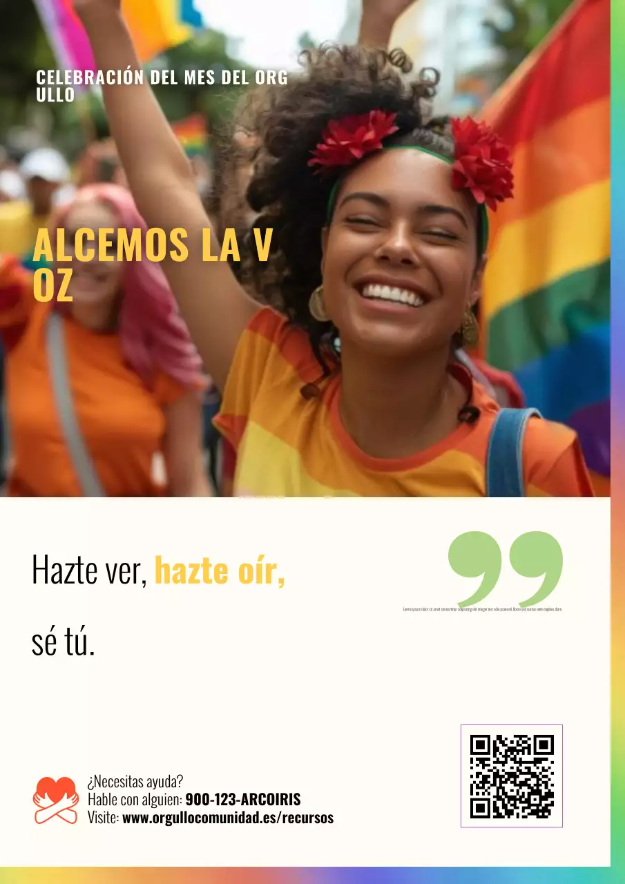 Póster Rainbow Bold celebrando el Mes del Orgullo