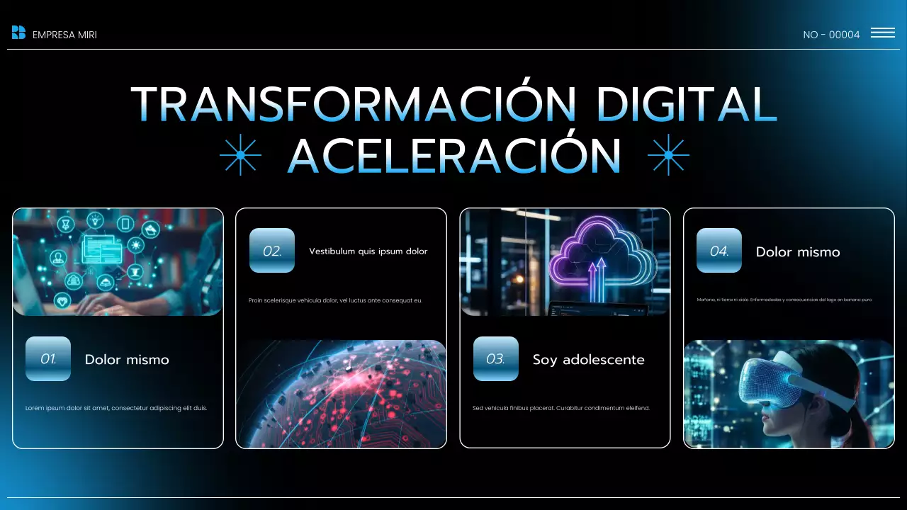 Presentación del informe de tendencias del mercado moderno azul