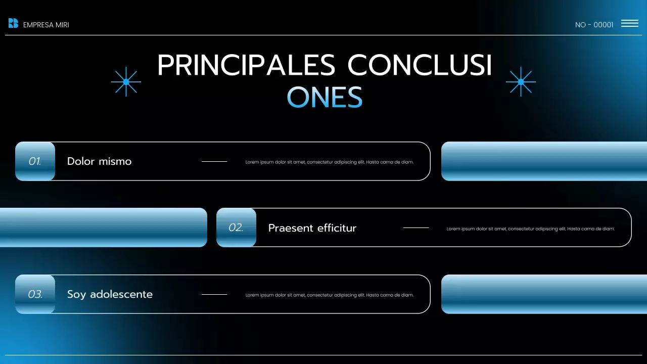 Presentación del informe de tendencias del mercado moderno azul