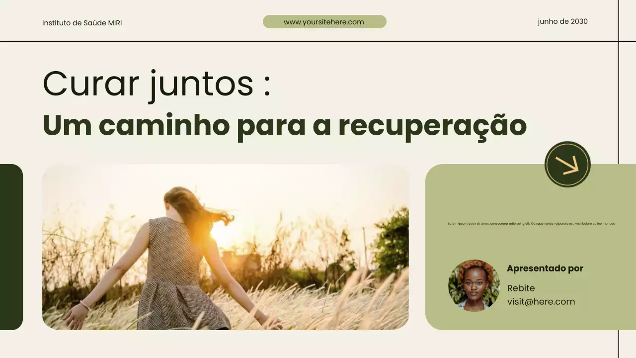 Apresentação sobre Promoção da Saúde e Recuperação Moderna Verde