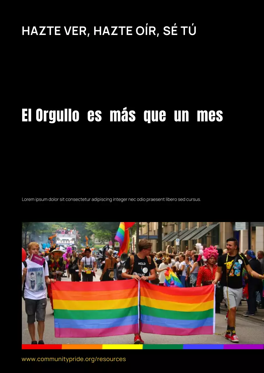 Póster del orgullo geométrico del arcoíris