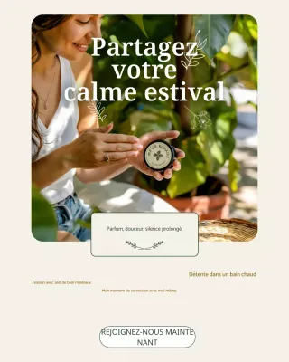 Promotion bien-être élégante vert beige