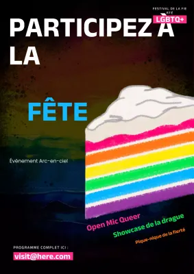 Promotion de l'événement Rainbow Retro Pride Month