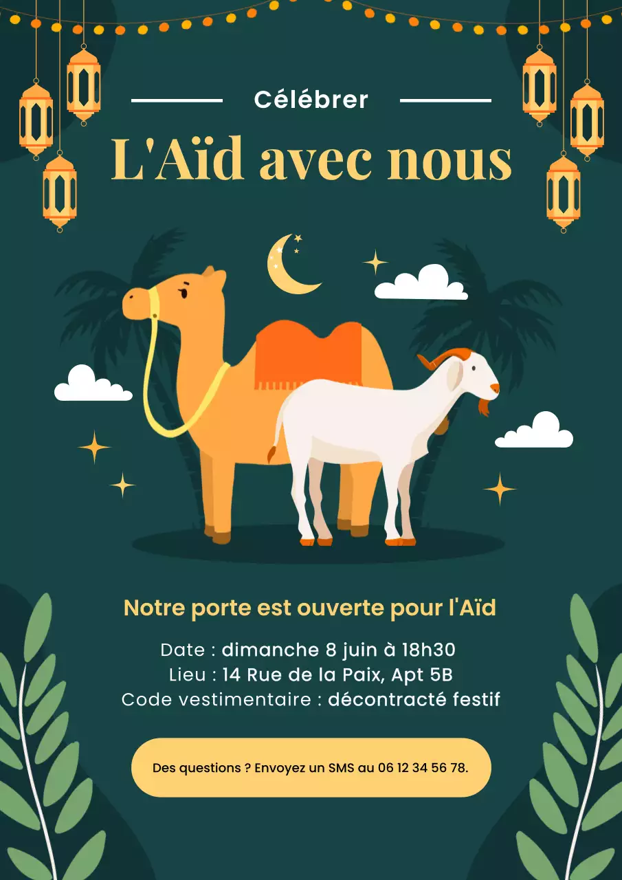 Invitation à la célébration verte de l'Aïd al-Adha