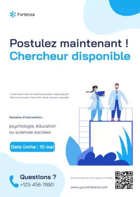 Affiche de recrutement de Blue Modern Research
