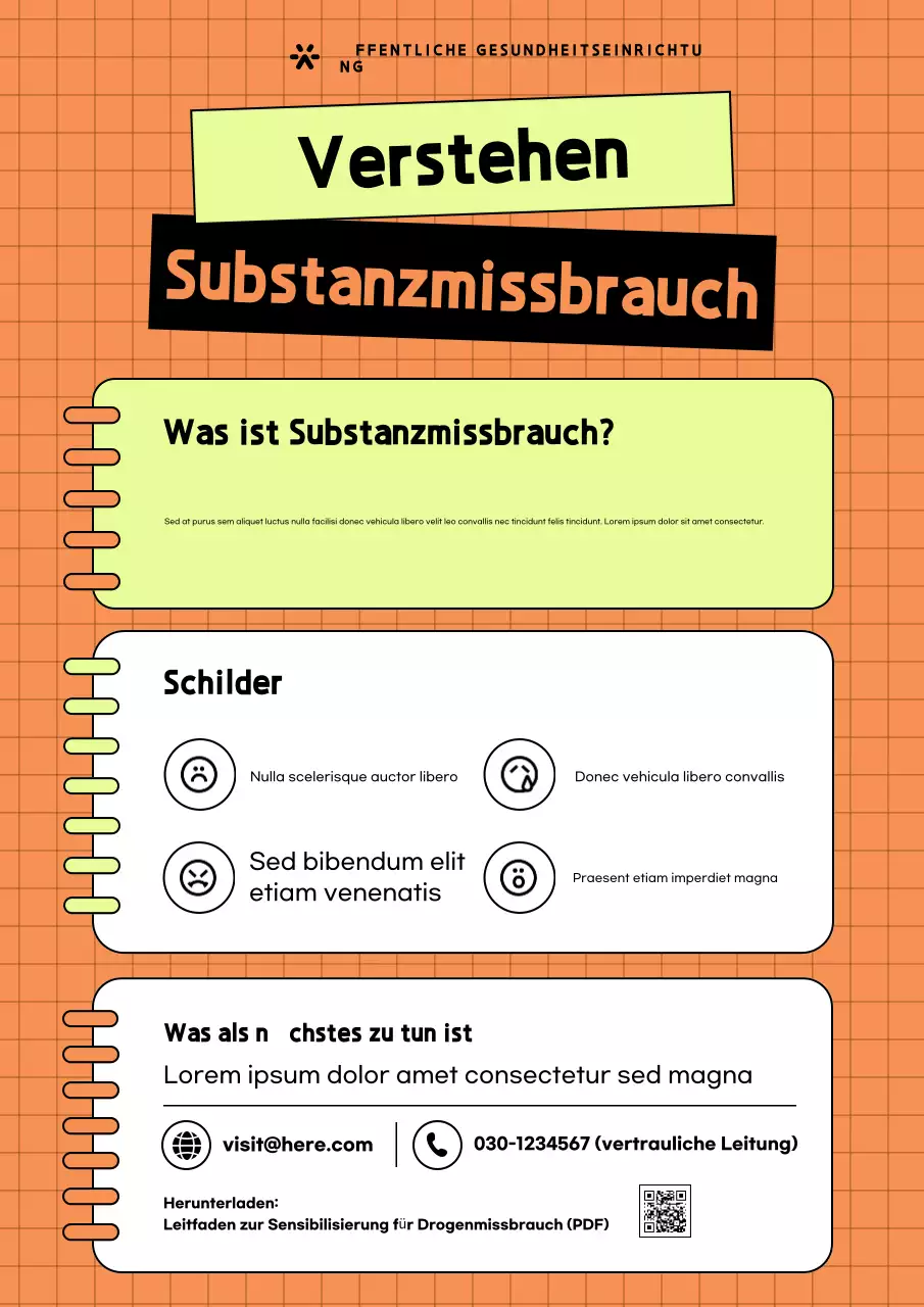 Orange Moderner Gesundheitsleitfaden Poster