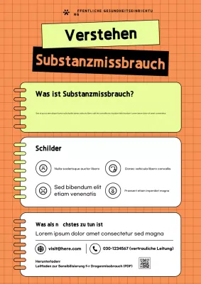 Orange Moderner Gesundheitsleitfaden Poster