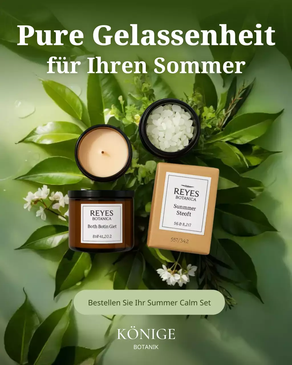 Grüne botanische Entspannungsaktion