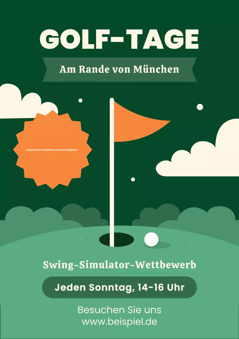 Einladungsplakat zum Golftag