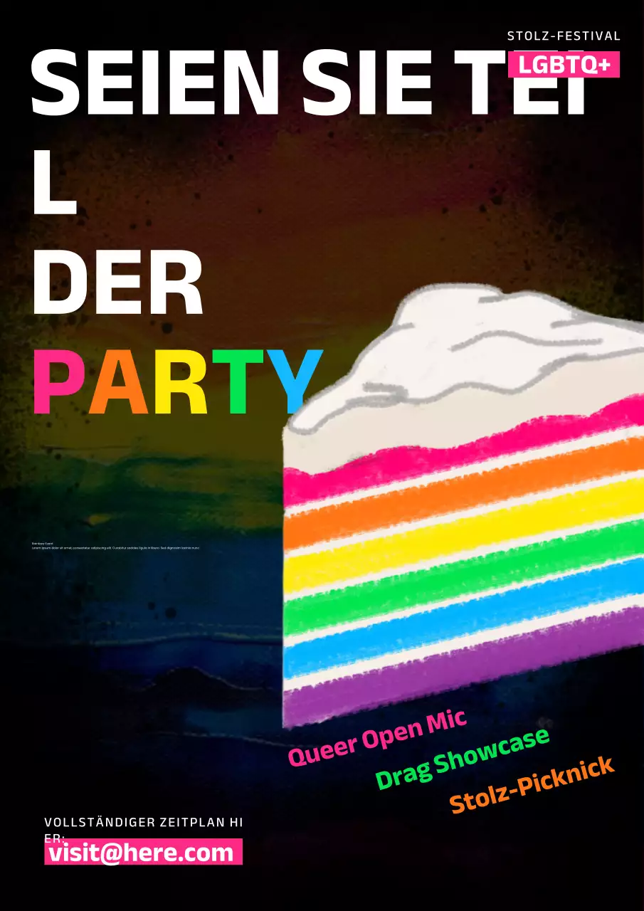 Aktion zum Rainbow Retro Pride Month-Event