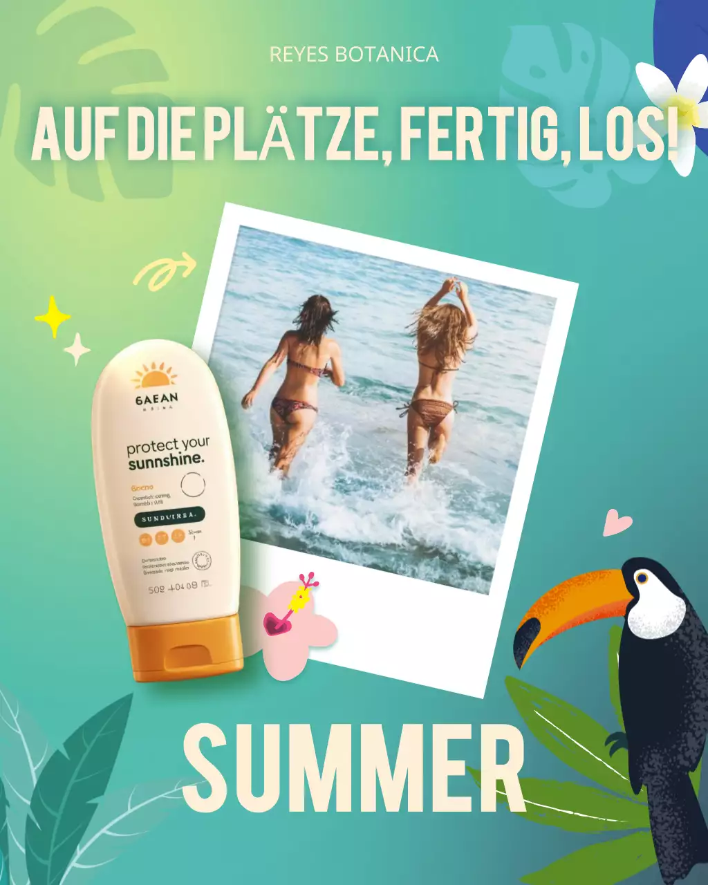 Grünes tropisches Sommerangebot