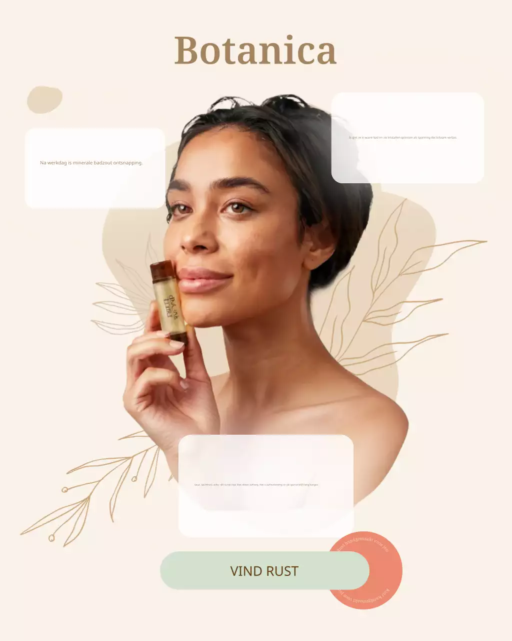 Beige Botanical Wellness Advertentie