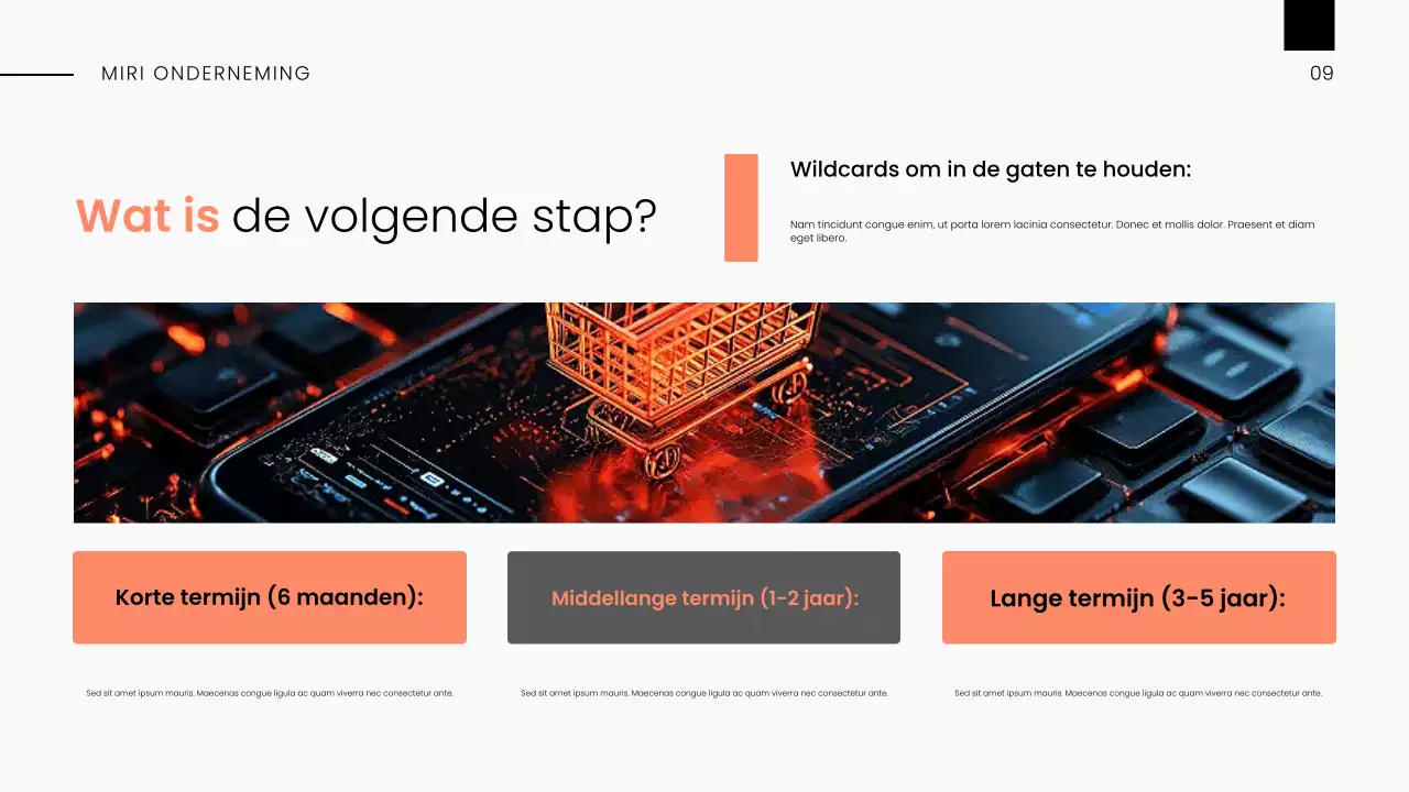 Wit Oranje Modern Markttrends Rapport