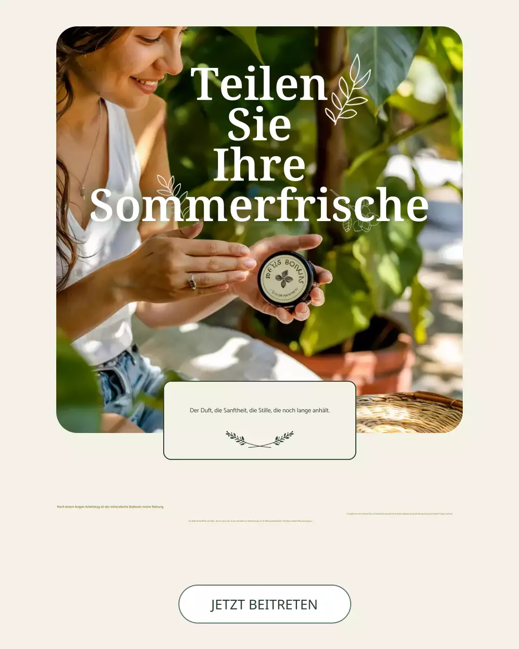 Grün Beige Elegant Wellness Aktion