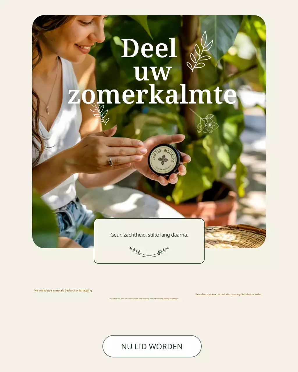 Groen Beige Elegante Wellness Promotie