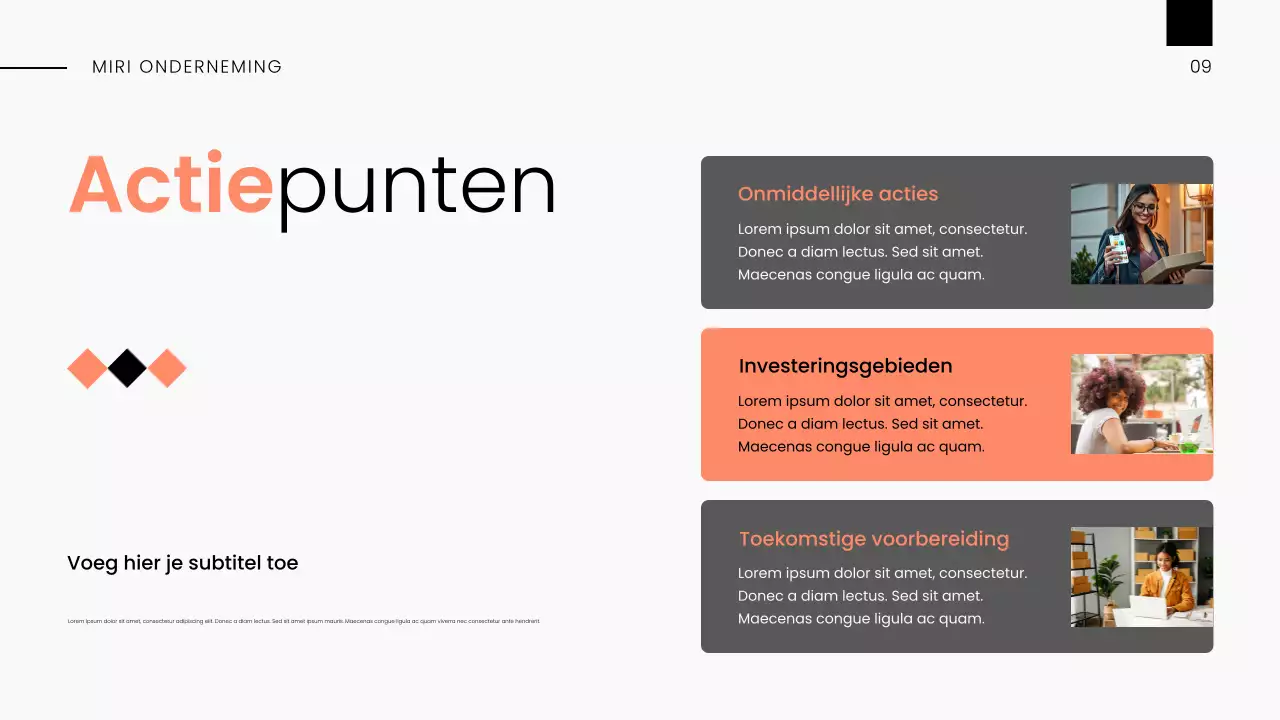 Wit Oranje Modern Markttrends Rapport