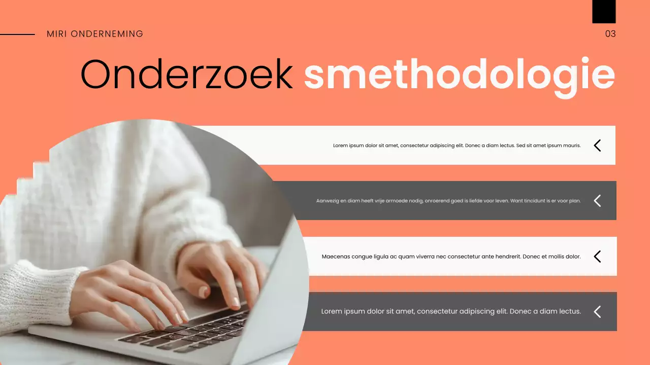 Wit Oranje Modern Markttrends Rapport