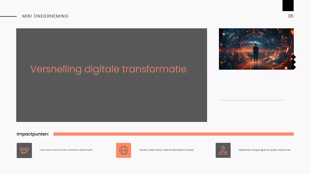 Wit Oranje Modern Markttrends Rapport