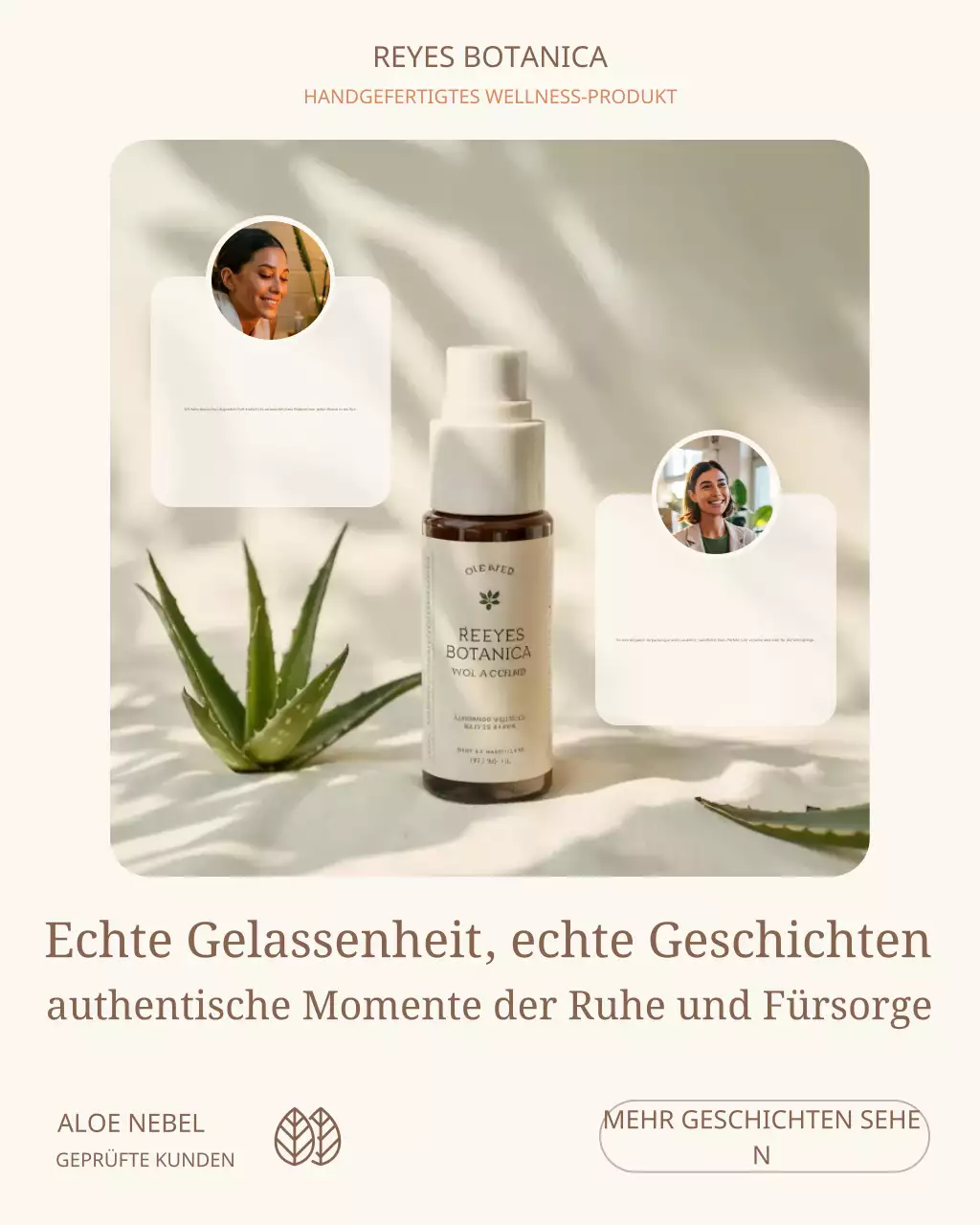 Beige Botanical Aloe Wellness-Aktion