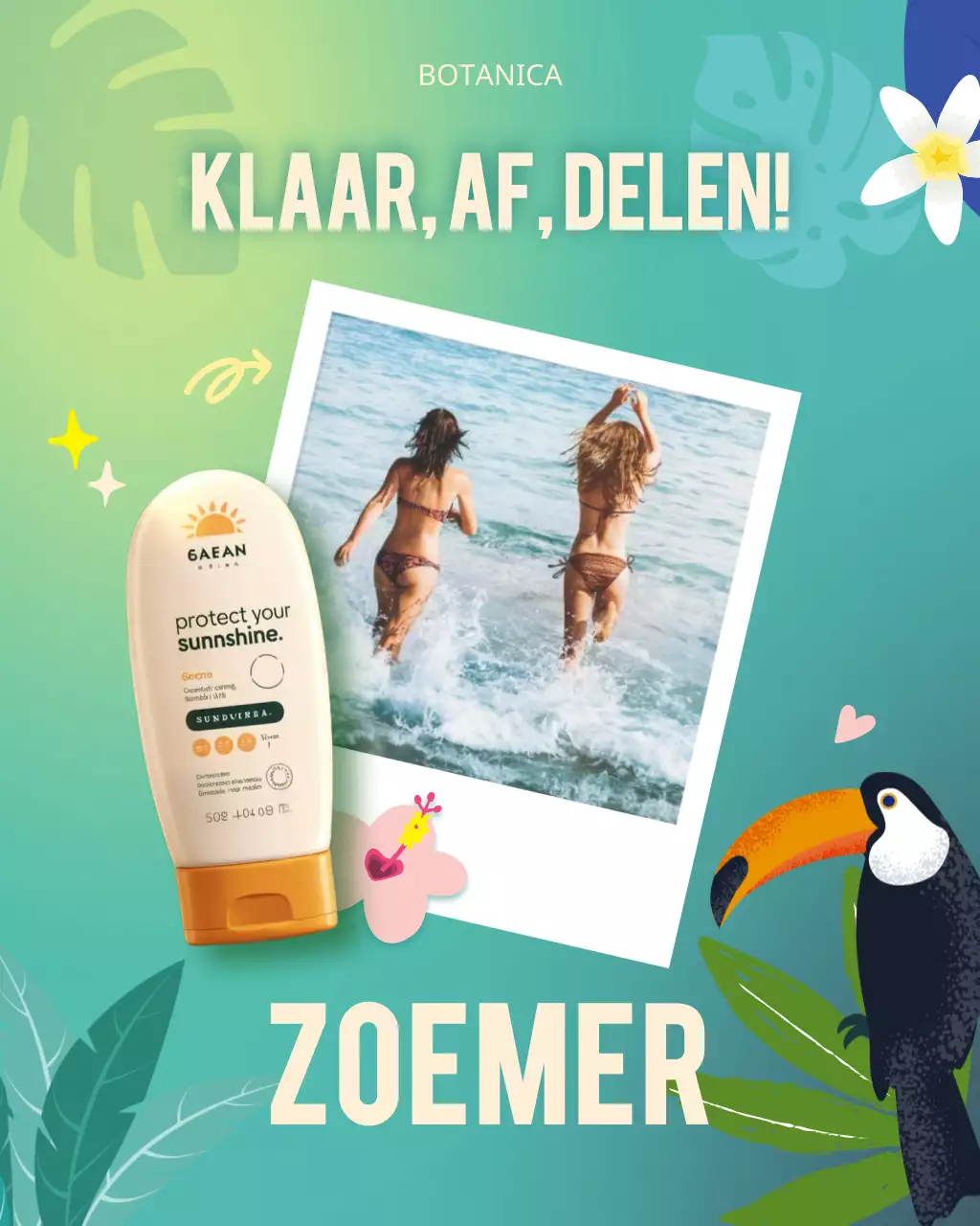 Groene tropische zomerpromotie