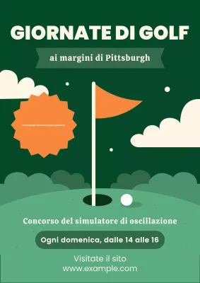 Manifesto dell'invito all'evento Golf Day