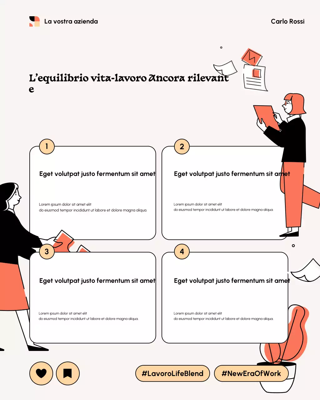 Post Instagram della newsletter Beige Modern Work-life