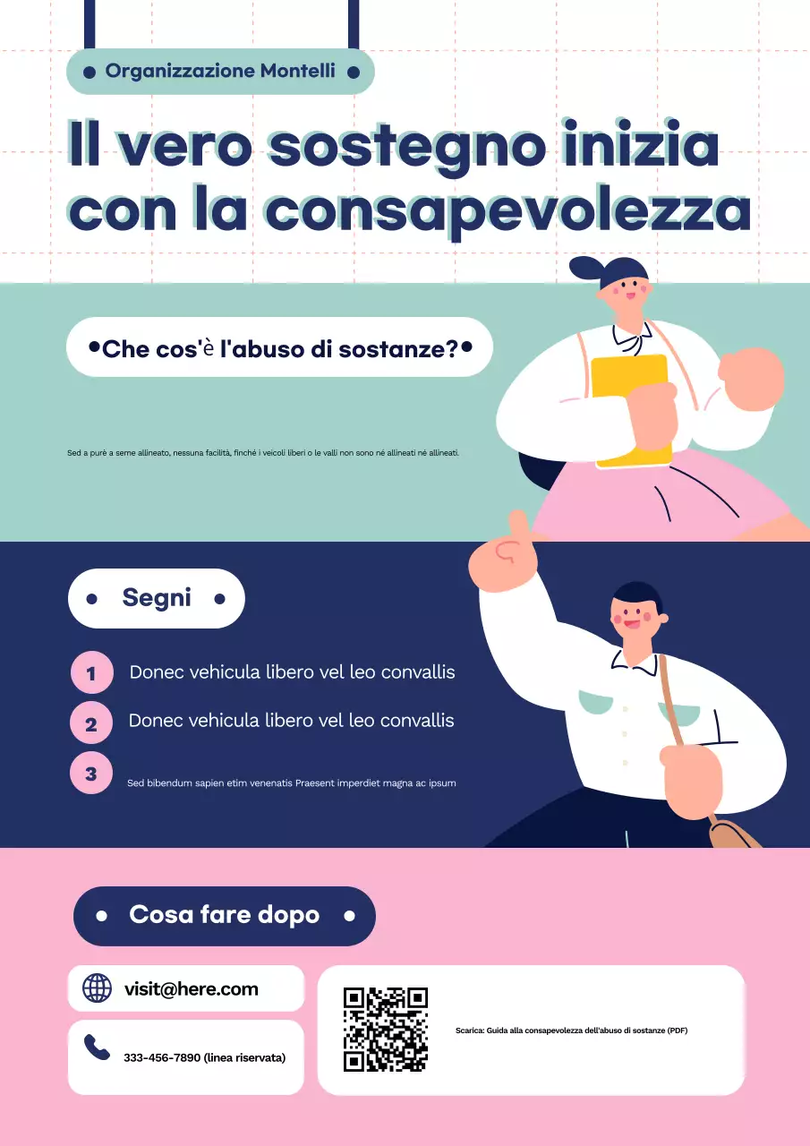 Poster della guida alla consapevolezza moderna color turchese