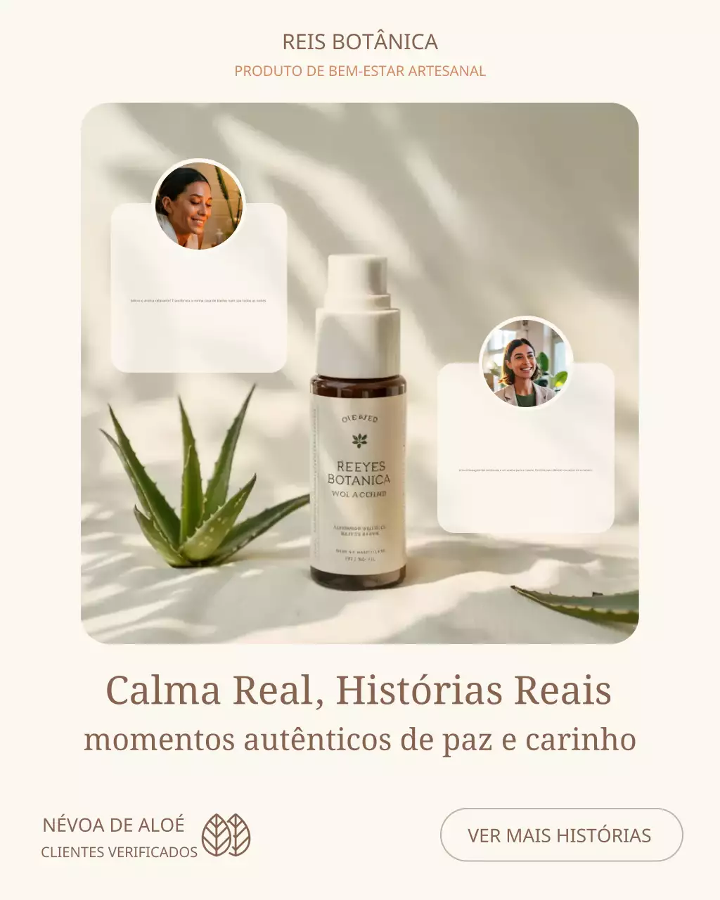 Promoção de Bem-Estar com Aloe Botânico Bege