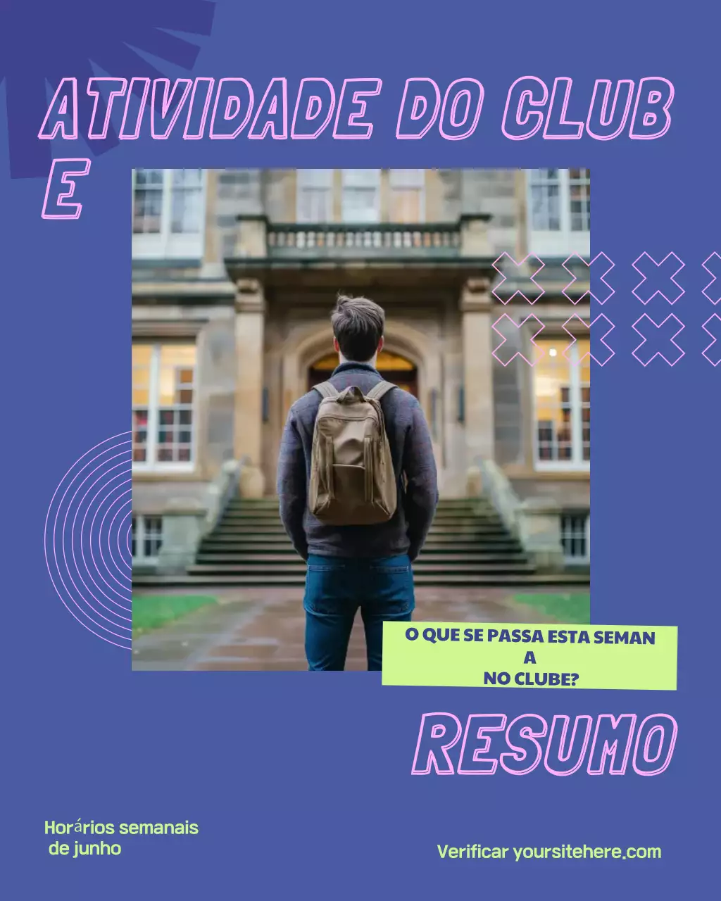 Aviso de evento do Purple Modern Club