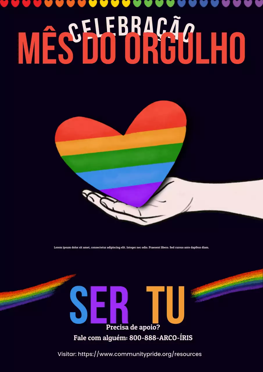 Anúncio do Mês do Orgulho Moderno do Arco-Íris