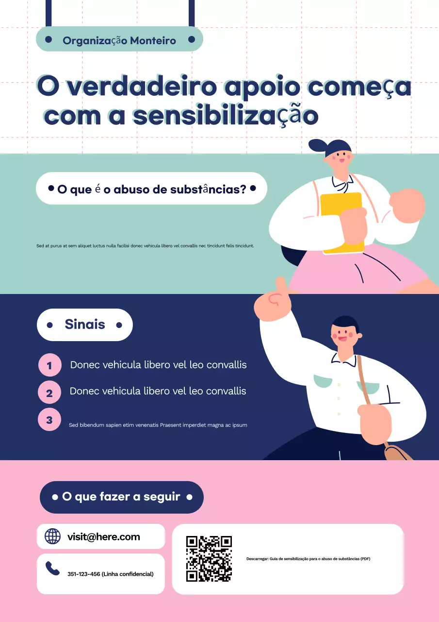 Cartaz do Guia de Conscientização Moderna Teal