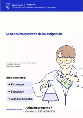 Cartel de reclutamiento de Blue Modern Research