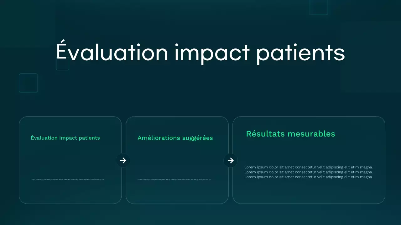 Présentation des soins de santé modernes Teal