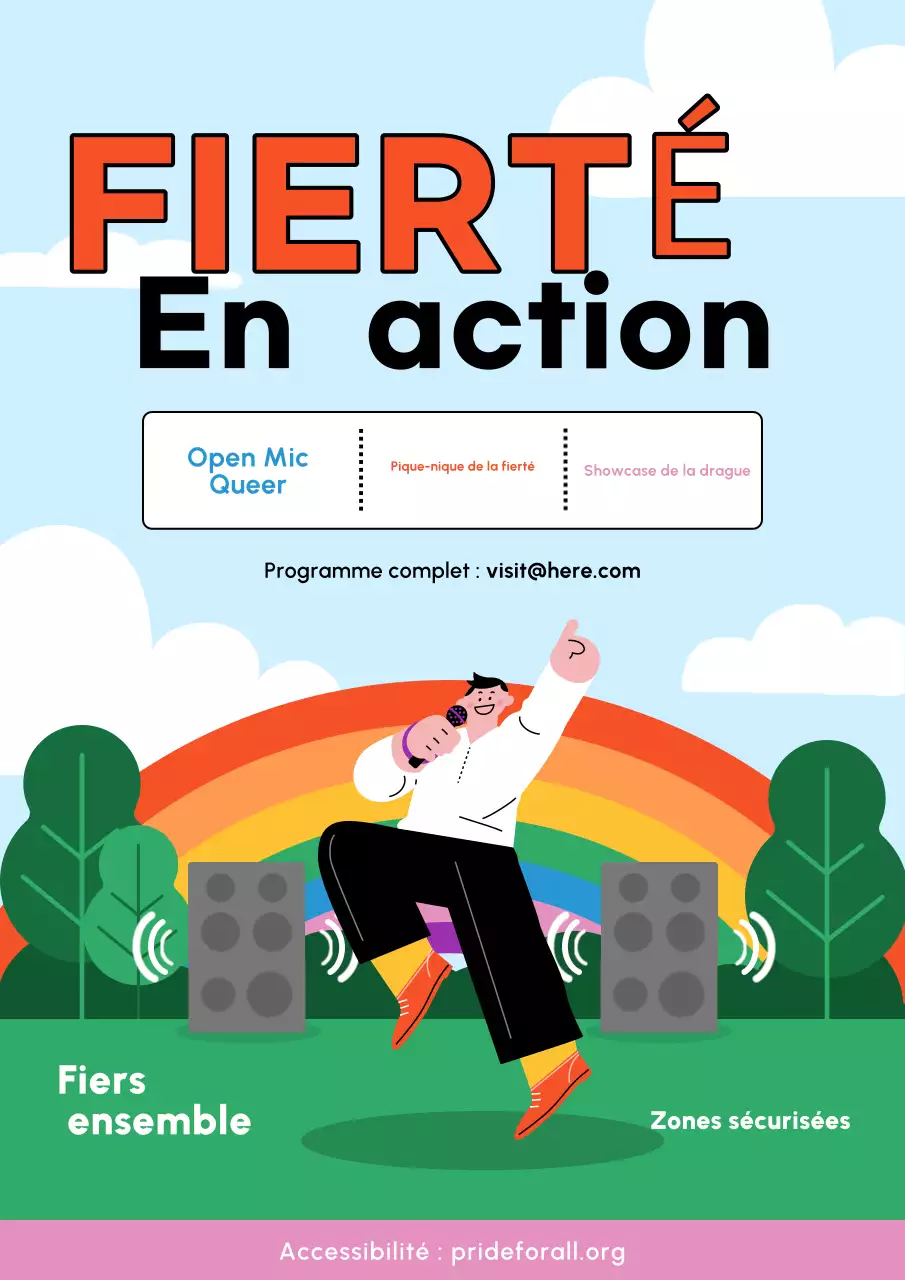 Affiche d'annonce de l'événement Rainbow Bold Pride