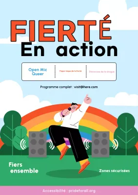 Affiche d'annonce de l'événement Rainbow Bold Pride