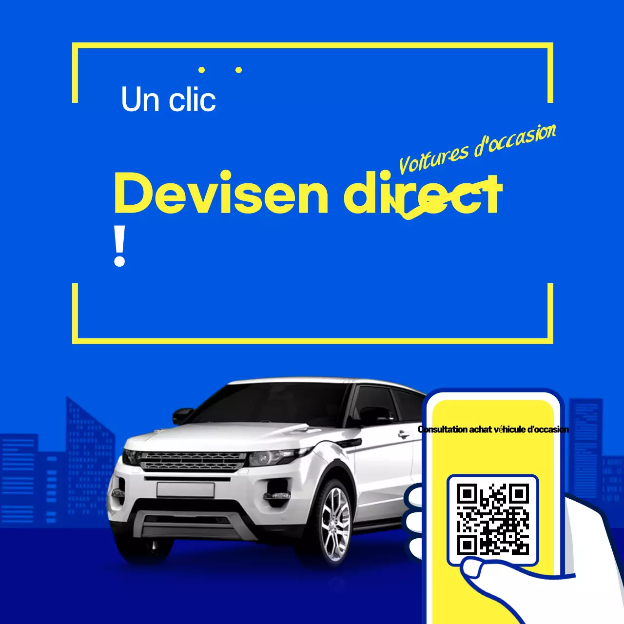 Annonce de vente de voitures d'occasion modernes bleues