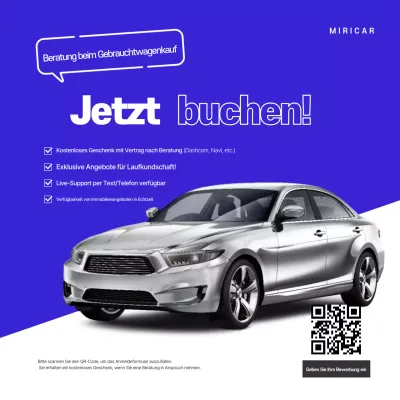 Blue Modern Gebrauchtwagenberatungsaktion