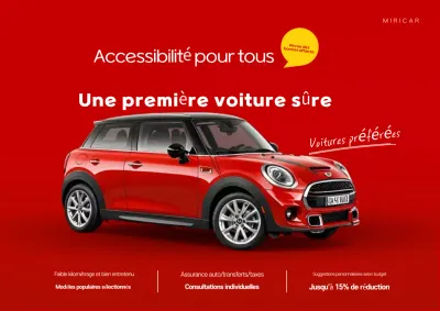 publicité pour une voiture moderne rouge