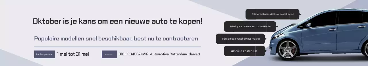 Grijze moderne autopromotie