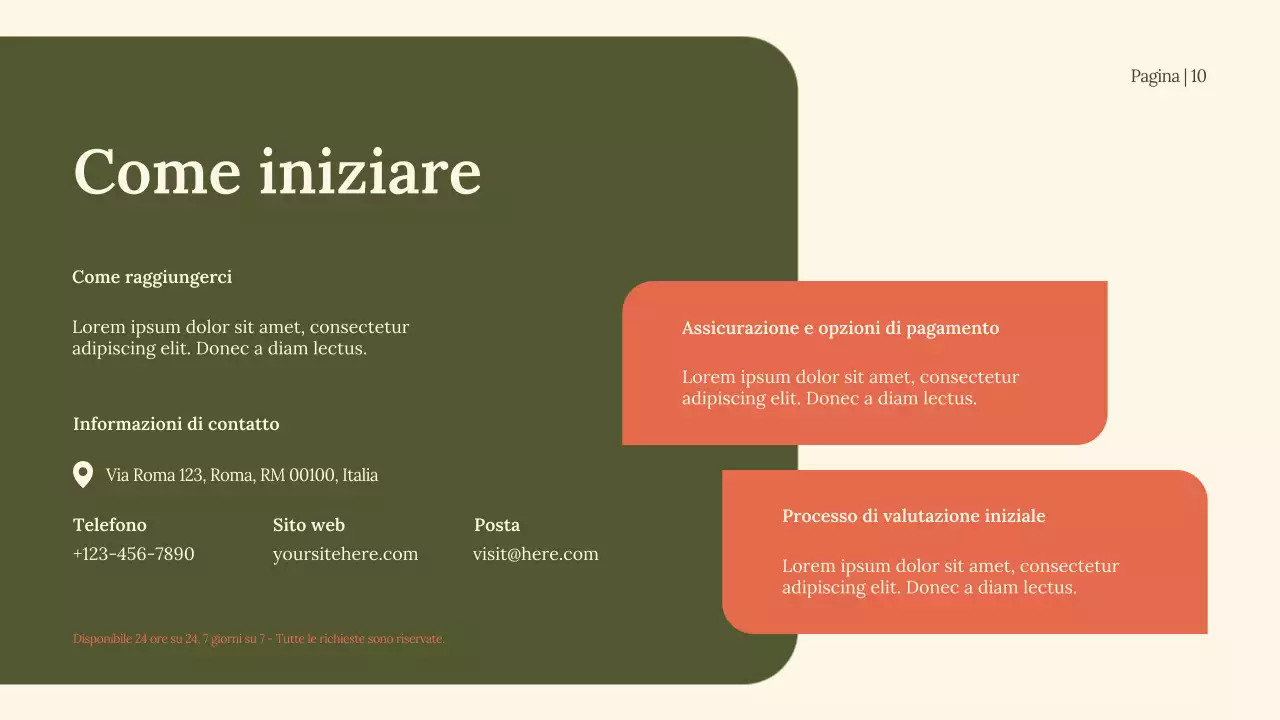 Annuncio di ripresa moderna e verde