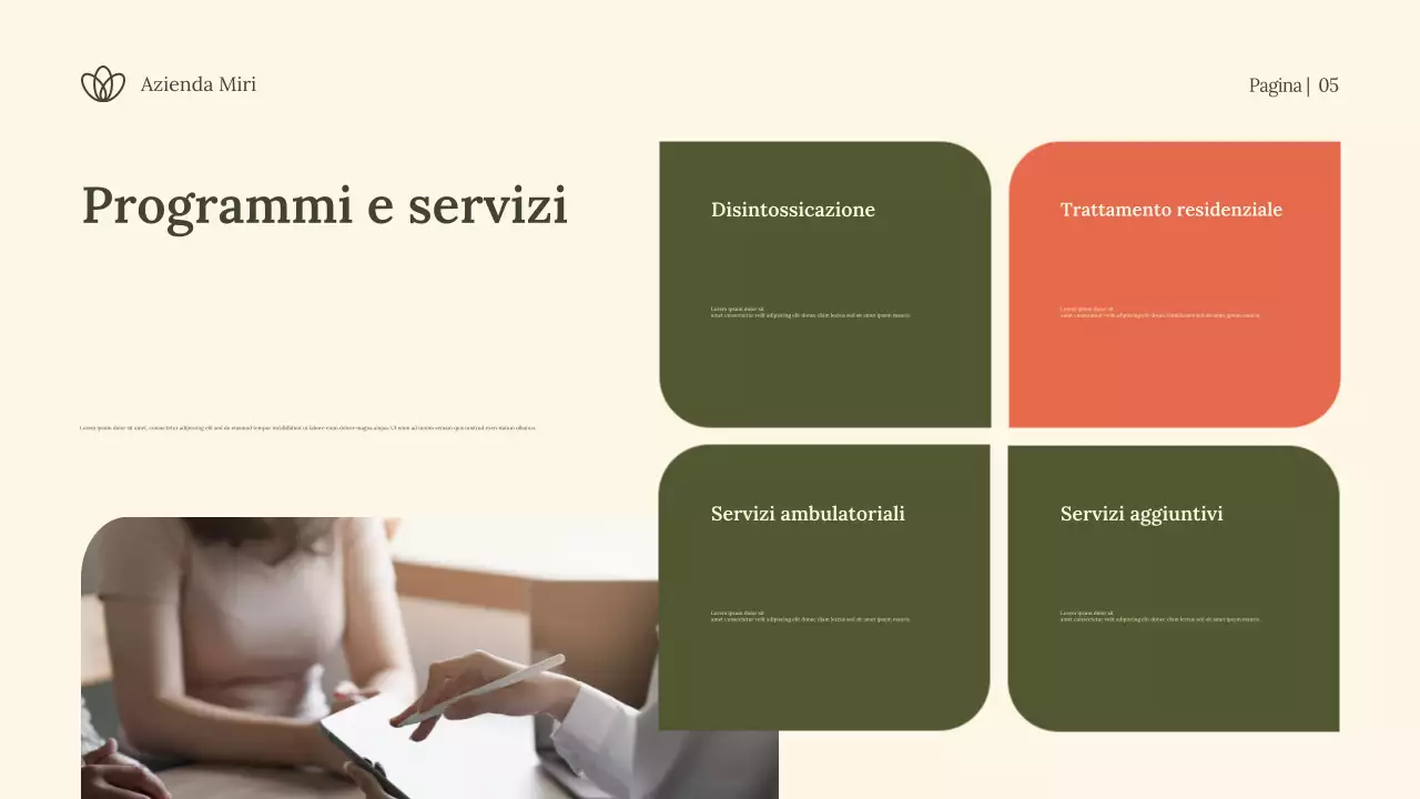 Annuncio di ripresa moderna e verde