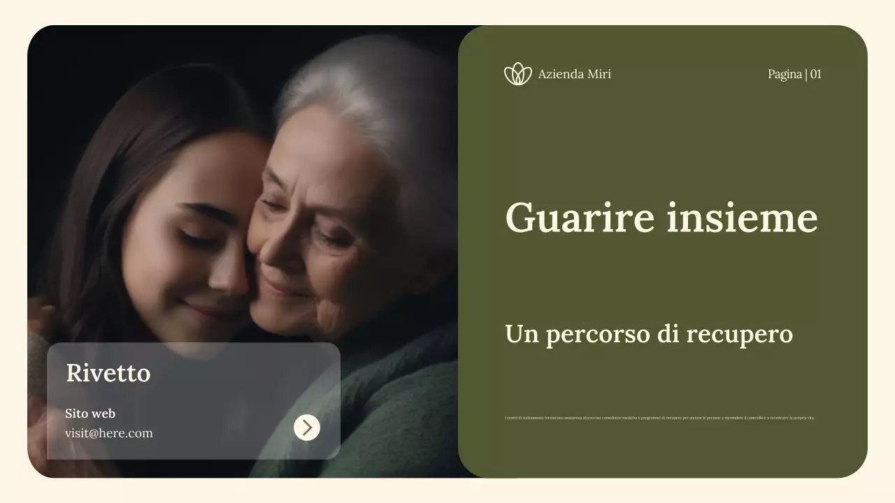 Annuncio di ripresa moderna e verde