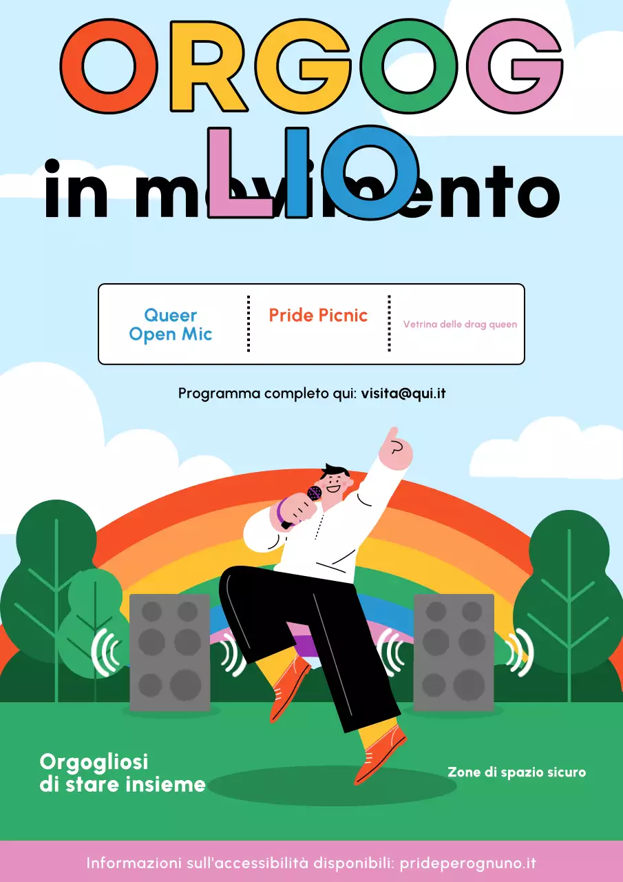 Manifesto dell'evento Rainbow Bold Pride