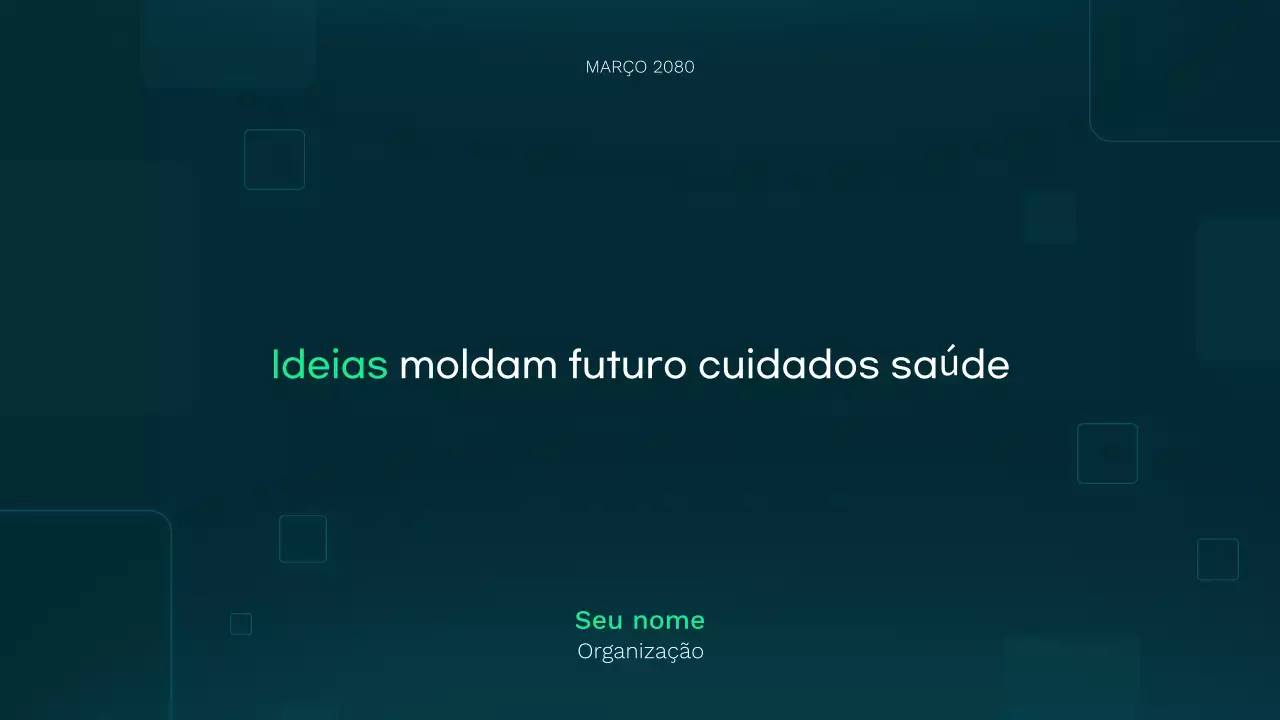 Apresentação Teal Modern Healthcare