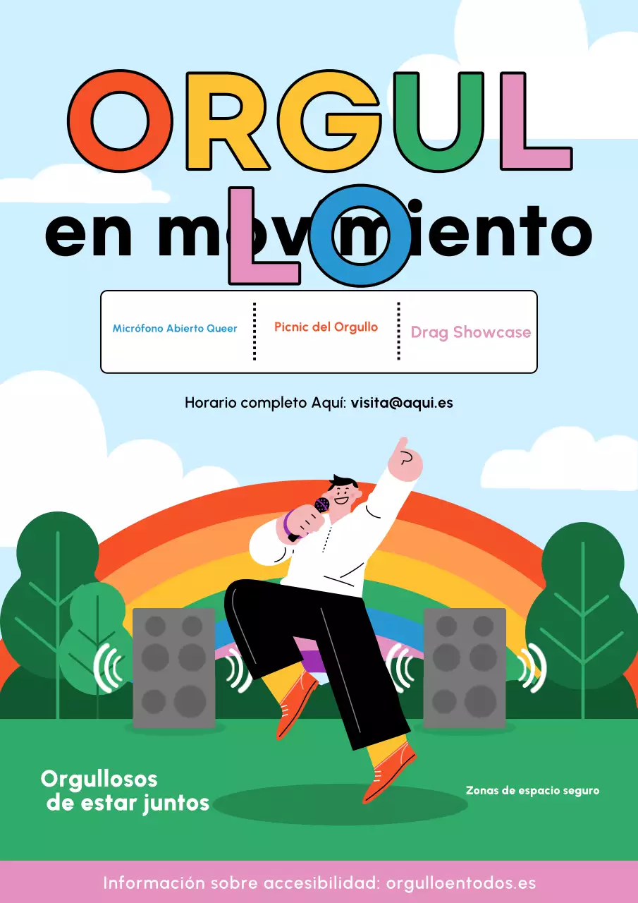 Cartel de anuncio del evento Rainbow Bold Pride